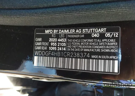 2012 Mercedes-Benz C 250 Sport из США, поврежденный, VIN WDDGF4HB1CR238374